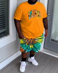 Big & Tall Graphic Two-piece Set for big men