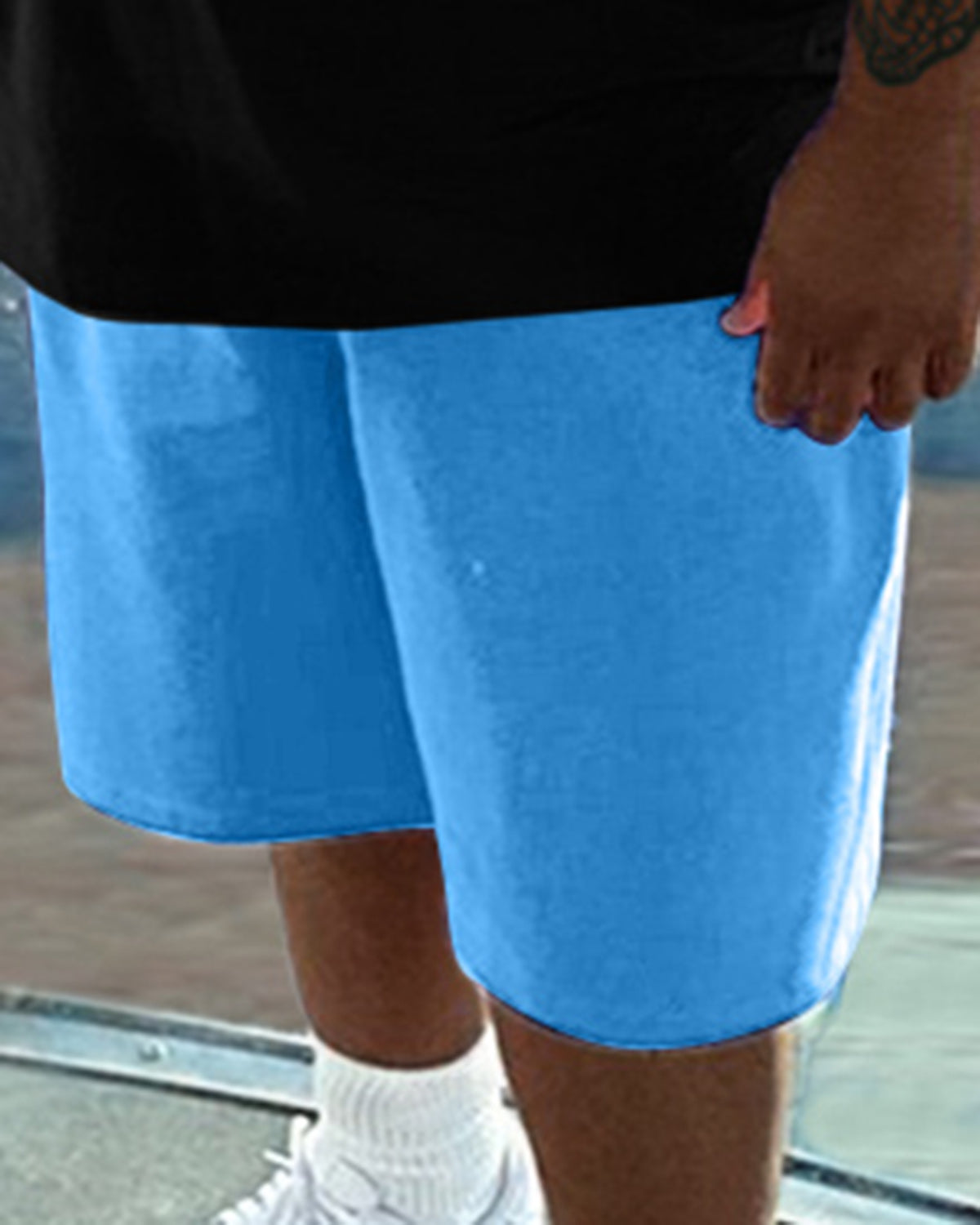 Big & Tall Skull T-Shirt Shorts Set for big men view 3
