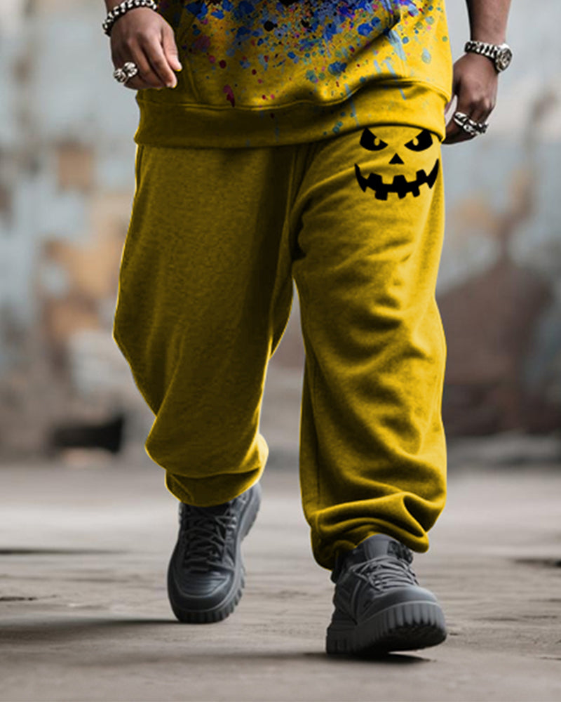 Big & Tall Graphic Graffiti Hoodie Sweatpants Set for big men view 3