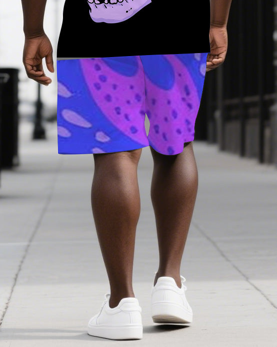Big & Tall Graphic Skull Two-piece Set for big men view 3