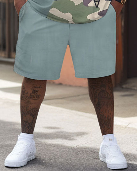 Big & Tall Graphic Camouflage Two-piece Set for big men view 3