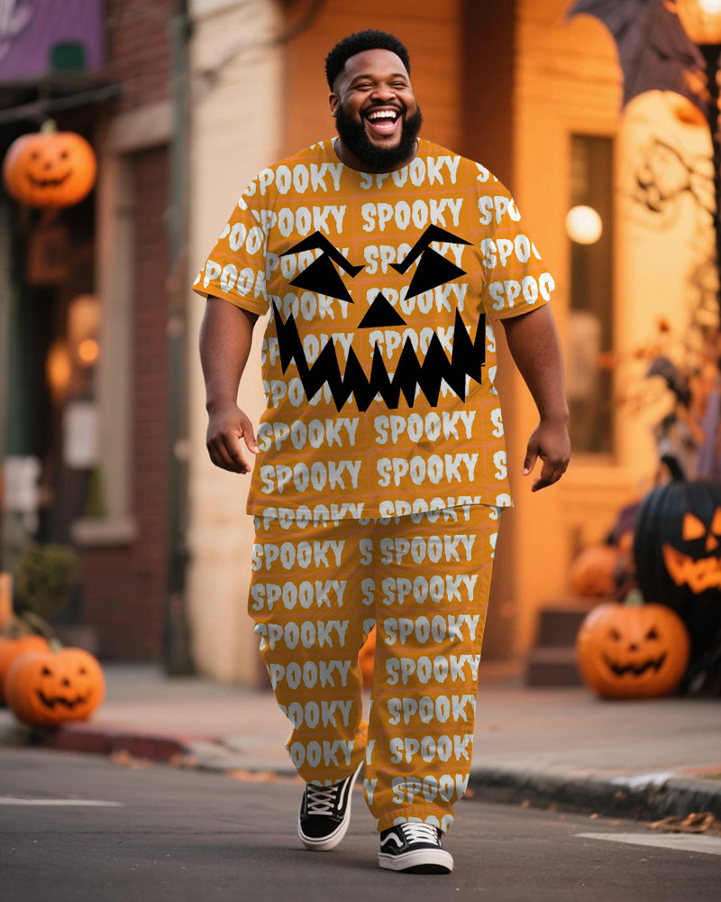 Big & Tall Graphic Graffiti T-Shirt Pants Set for big men view 1