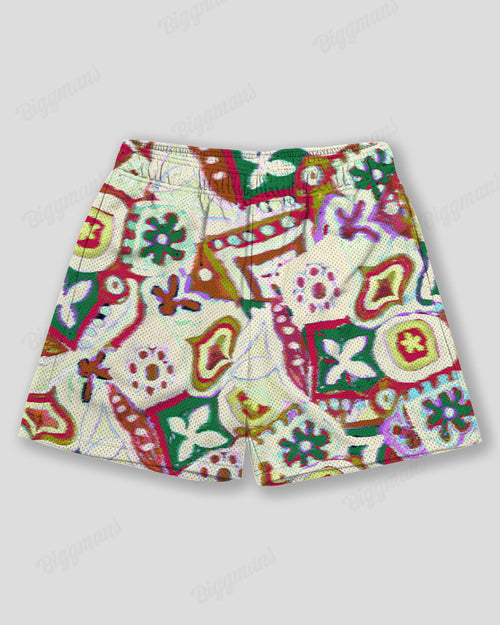 Big & Tall Graphic Graffiti Athletic Shorts for big men