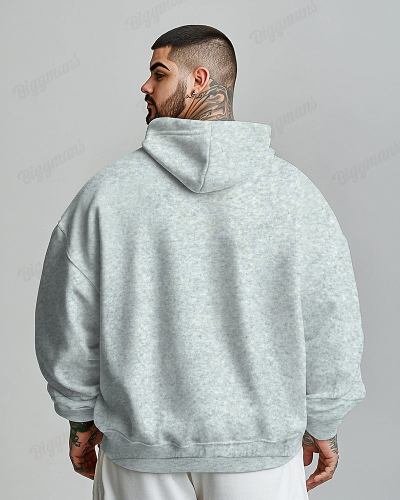 Big & Tall Athletic Streetwear Hoodie Sweatpants Set for big men view 8