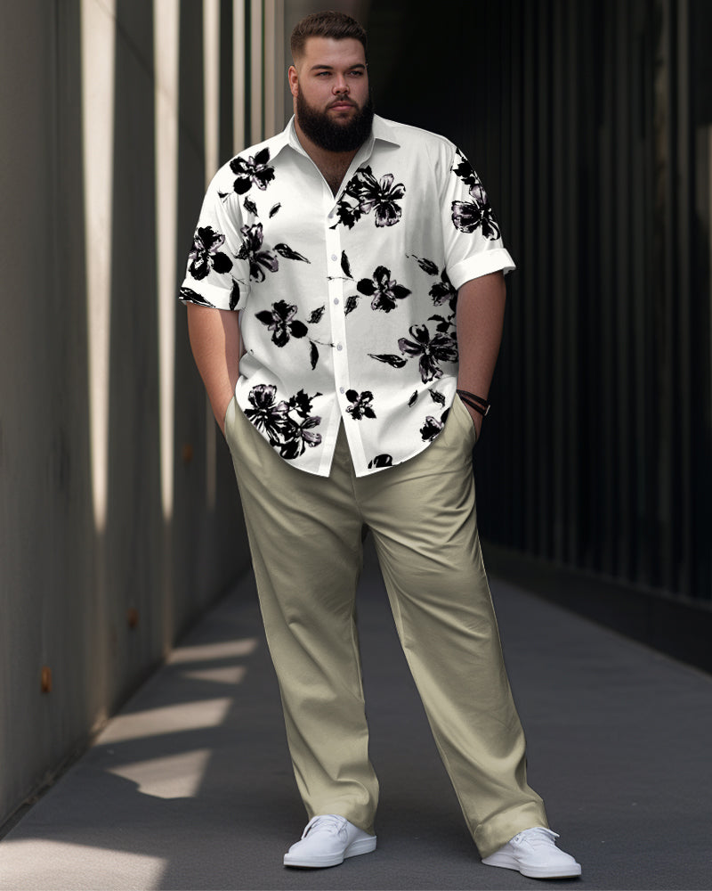 Big & Tall Graphic Floral Jeans for big men view 1
