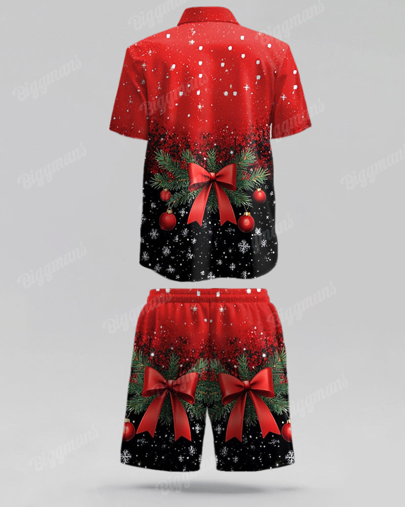 Big & Tall Streetwear T-Shirt Shorts Set for big men view 7
