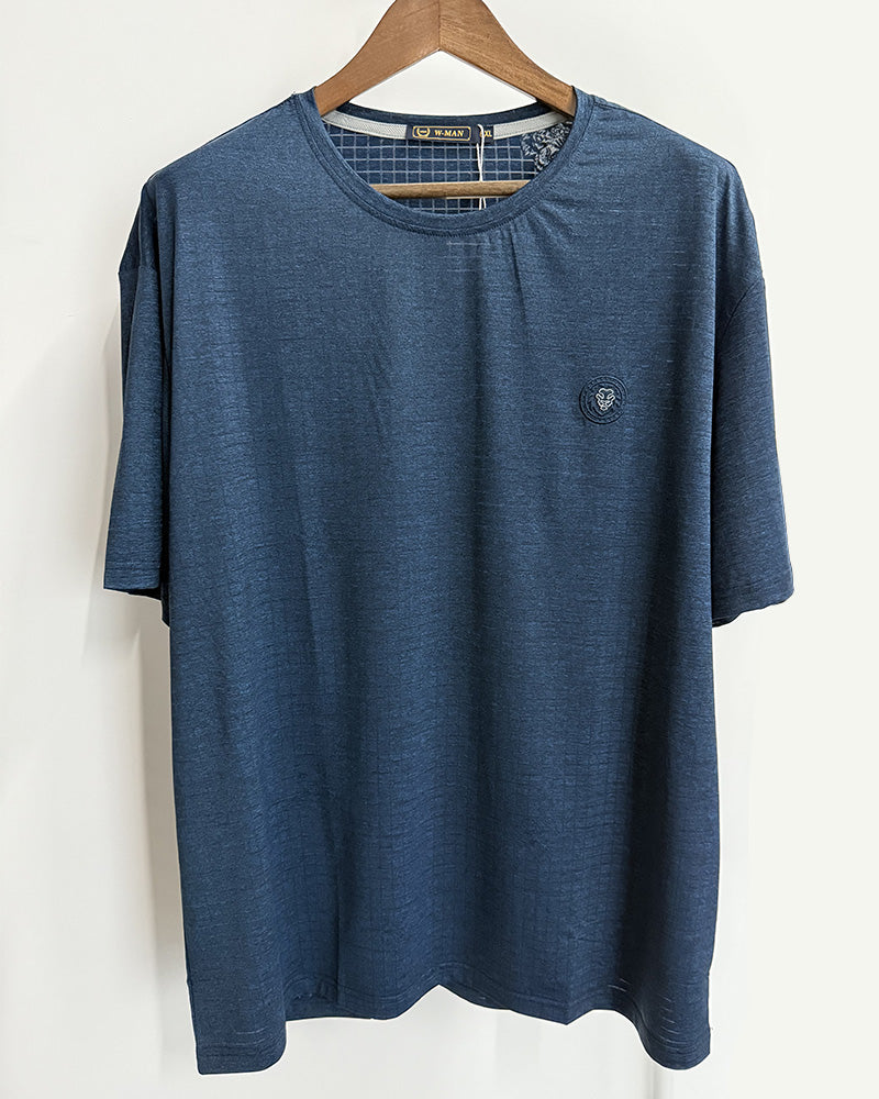 Big & Tall Blue Streetwear T-Shirt for big men view 1