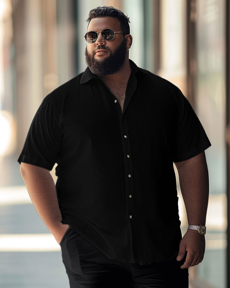 Big & Tall Business Casual Short Sleeve Shirt for big men view 8