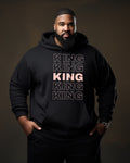 Big & Tall Graphic Graffiti Hoodie Sweatpants Set for big men