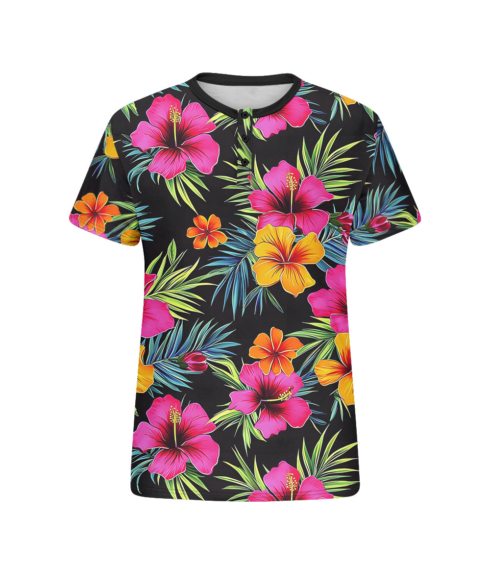 Big & Tall Pink Hawaiian Graphic T-Shirt for big men view 4