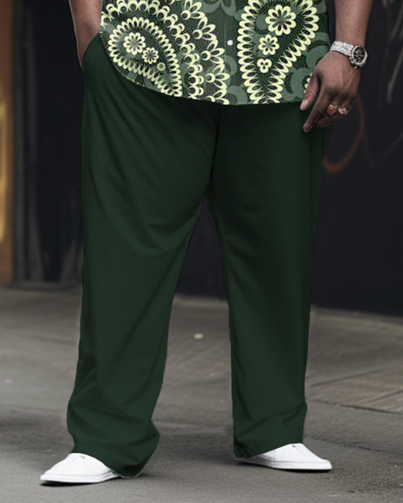 Big & Tall Floral Patchwork Two-piece Set for big men view 3