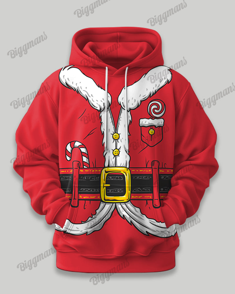 Big & Tall Red Business Casual Streetwear Hoodie for big men view 5