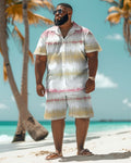 Big & Tall Hawaiian Gradient Graphic Jeans for big men view 1