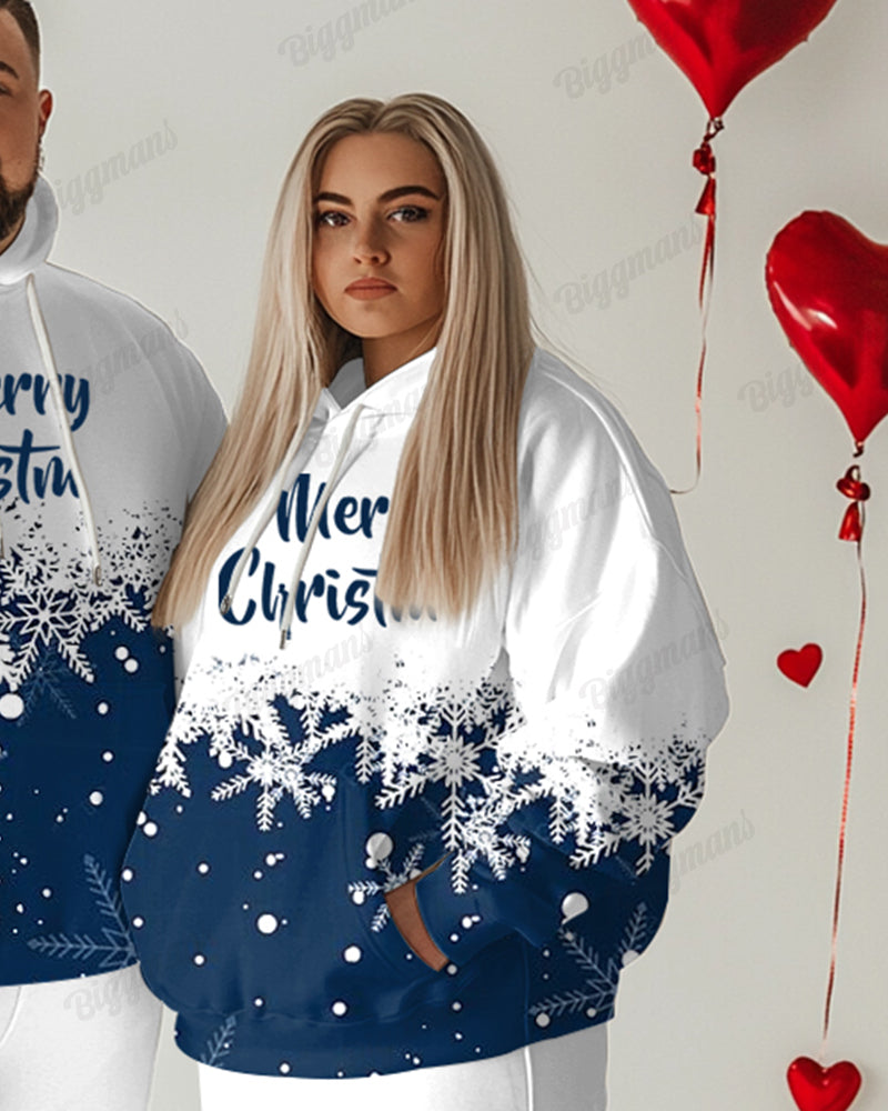 Big & Tall Blue Graphic Streetwear Hoodie for big men view 4