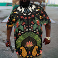 Big & Tall Black Floral T-Shirt for big men
