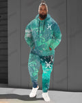 Big & Tall Streetwear Hoodie Sweatpants Set for big men view 1