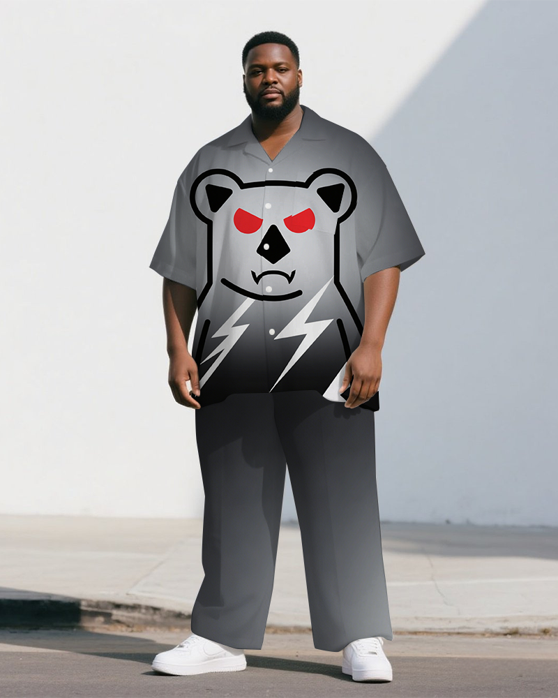Big & Tall Gradient T-Shirt Pants Set for big men view 1