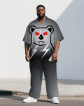 Big & Tall Gradient T-Shirt Pants Set for big men view 1