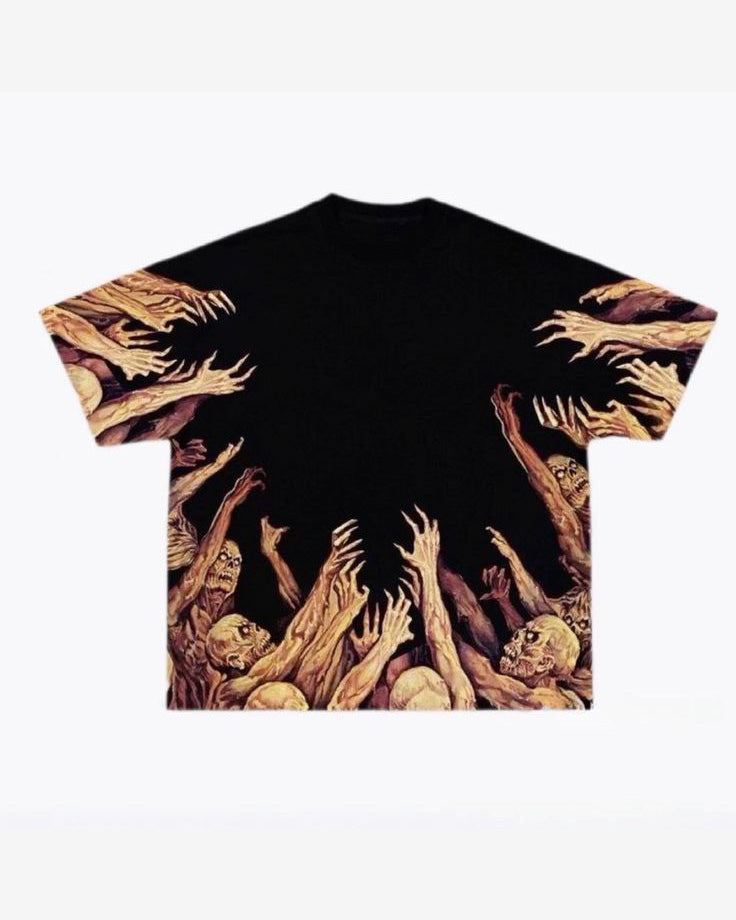 Big & Tall Graphic Streetwear Skull T-Shirt for big men view 2