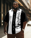 Big & Tall Colorblock Short Sleeve Shirt for big men