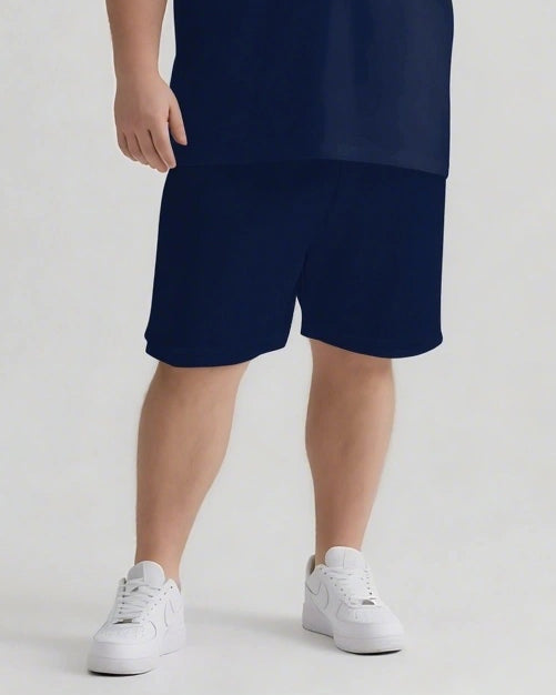 Big & Tall Graphic Streetwear T-Shirt Shorts Set for big men view 7