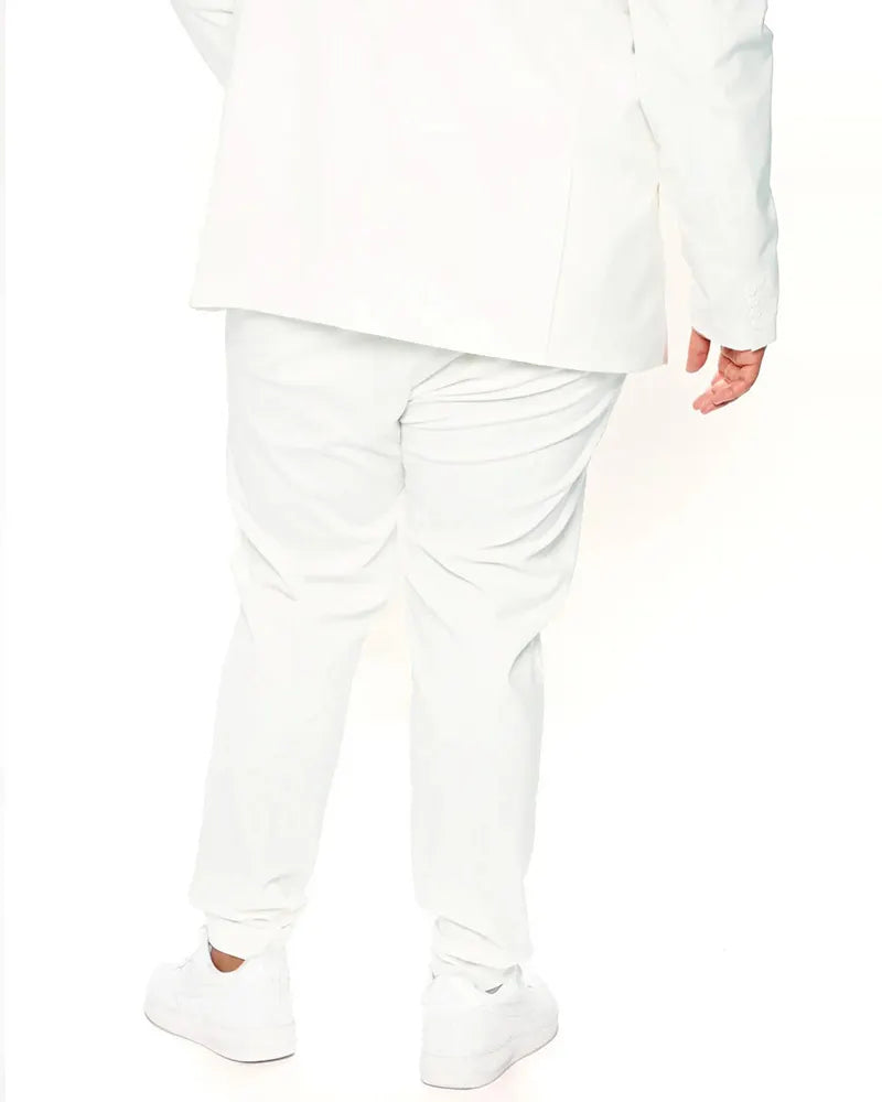Big & Tall Solid Color Business Casual Two-piece Set for big men view 19