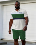 Big & Tall White Green Graphic Jeans for big men view 1