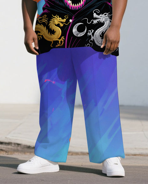 Big & Tall Gradient T-Shirt Pants Set for big men view 3