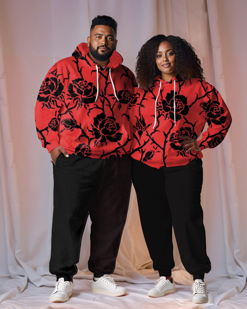 Big & Tall Graphic Hoodie Sweatpants Set for big men view 1
