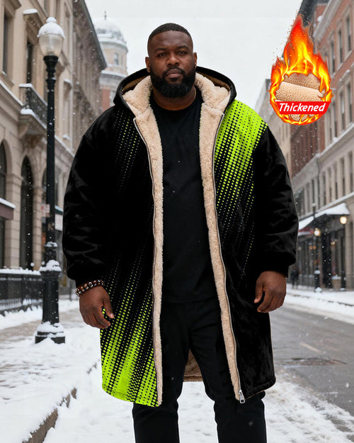 Big & Tall Black Green Gradient Hoodie for big men view 1