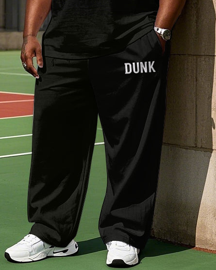Big & Tall Graphic Athletic T-Shirt Pants Set for big men view 3