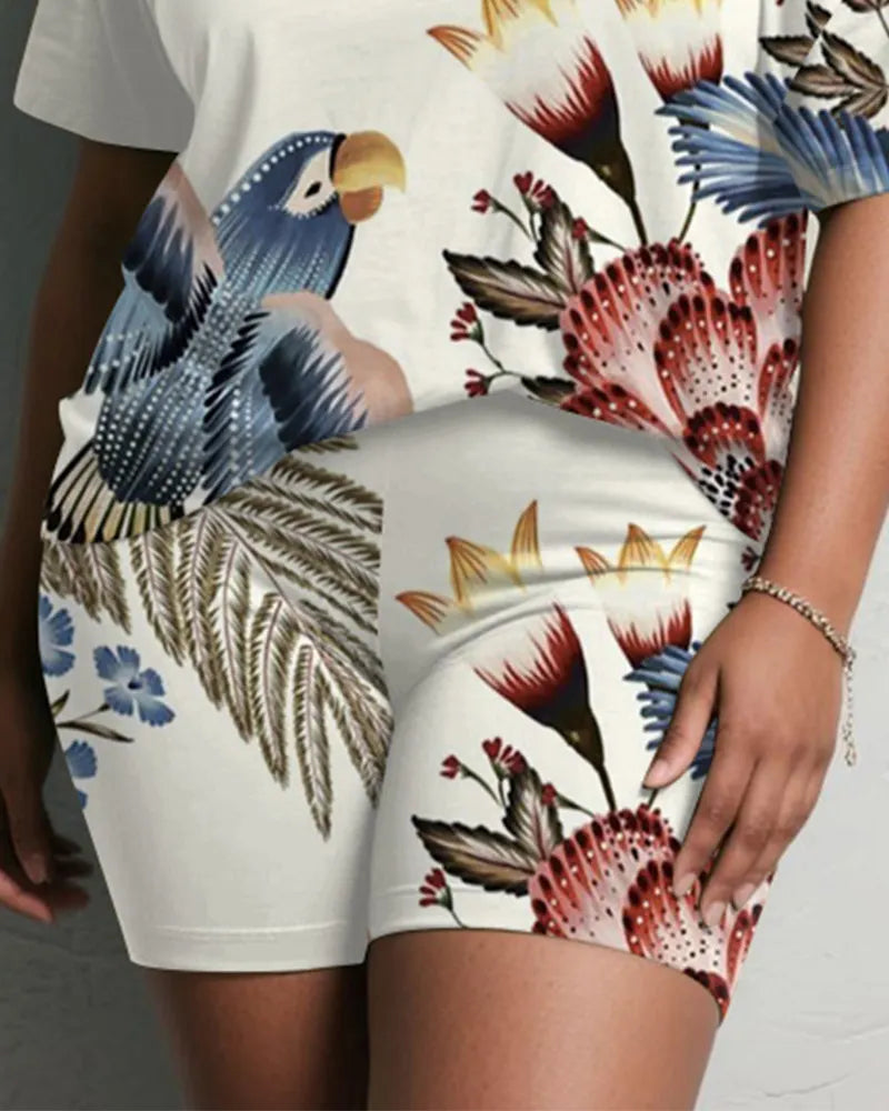 Big & Tall Floral Vintage Two-piece Set for big men view 4