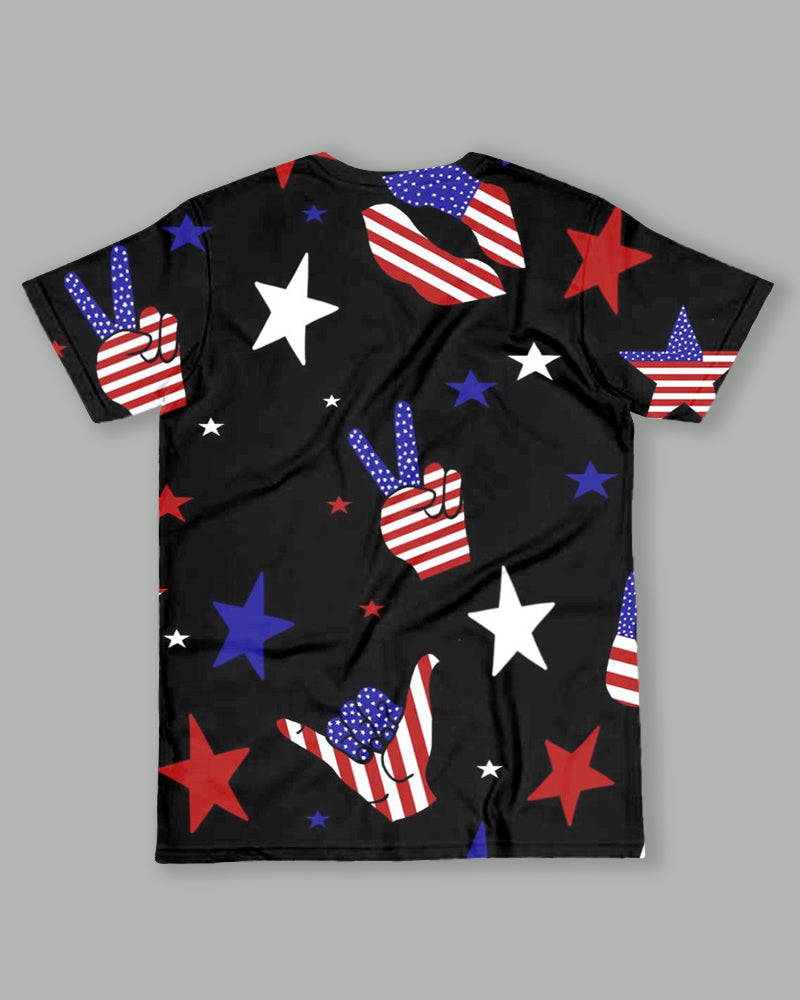 Big & Tall Striped Graphic T-Shirt for big men view 3