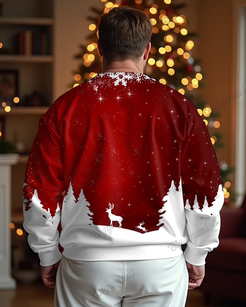 Big & Tall Red Graphic Hoodie for big men view 2