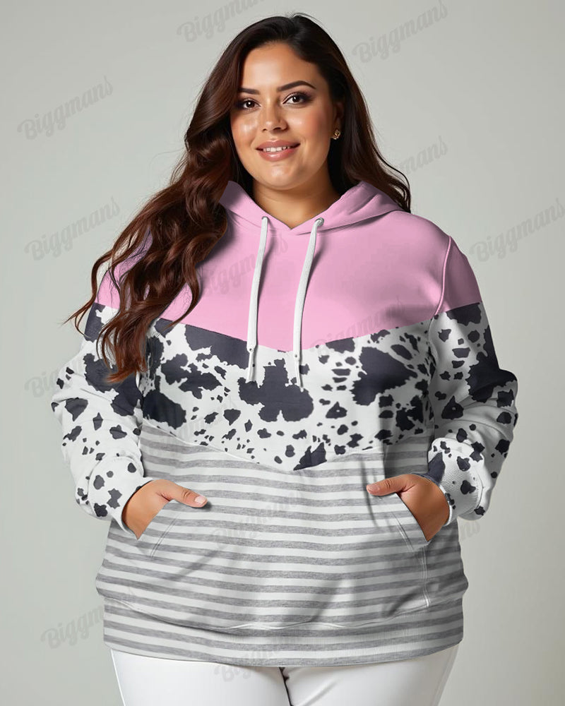 Big & Tall Striped Graphic Hoodie Sweatpants Set for big men