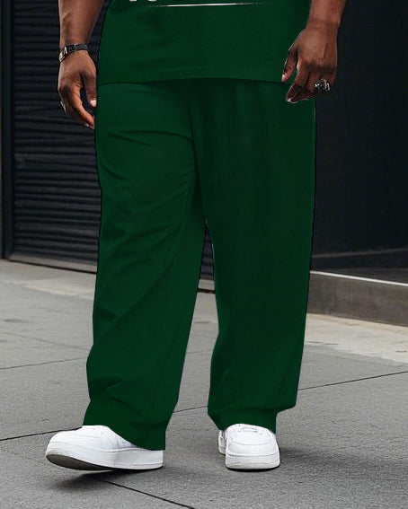 Big & Tall Graphic Graffiti T-Shirt Pants Set for big men view 3