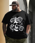 Big & Tall Reggae Streetwear Skull T-Shirt for big men view 1