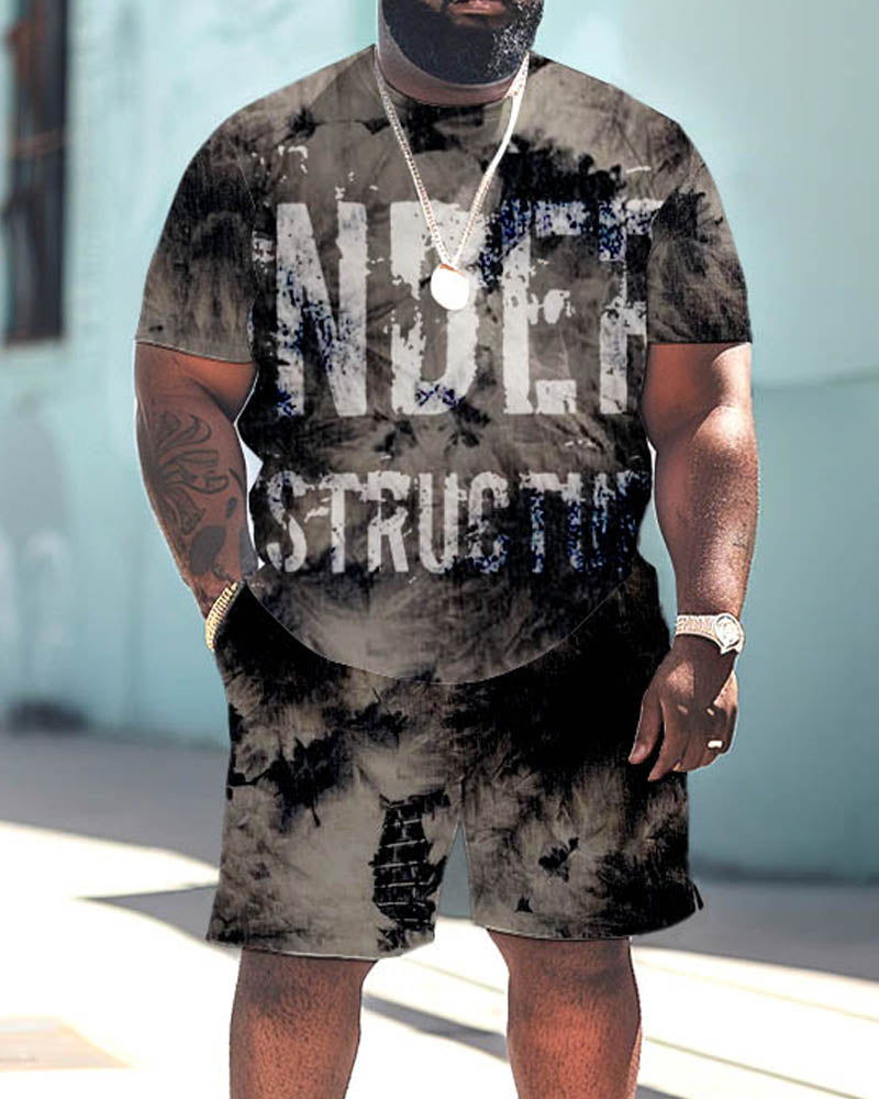 Big & Tall Graphic Splash Ink Two-piece Set for big men view 2