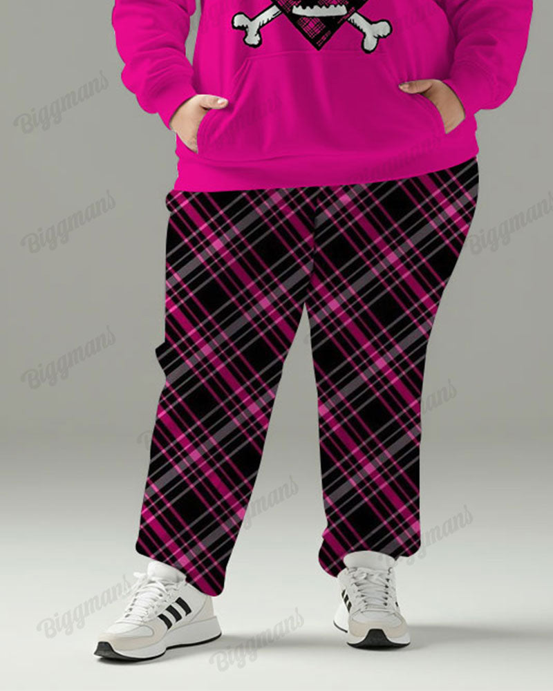 Big & Tall Graphic Streetwear Hoodie Sweatpants Set for big men view 3