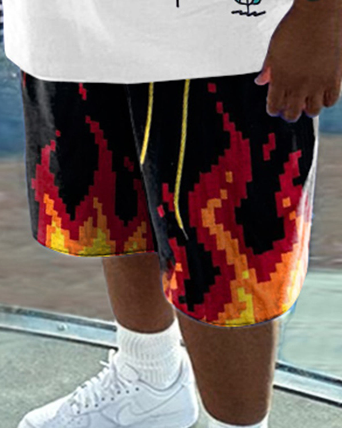 Big & Tall Athletic T-Shirt Shorts Set for big men view 3