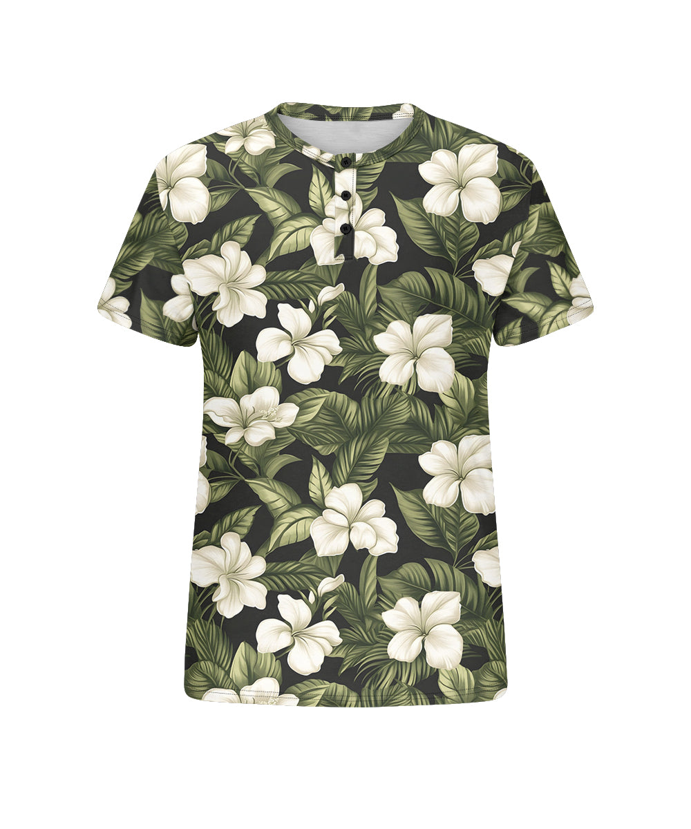 Big & Tall Hawaiian Graphic Floral T-Shirt for big men view 4