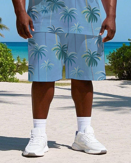 Big & Tall Hawaiian Tropical Two-piece Set for big men view 3