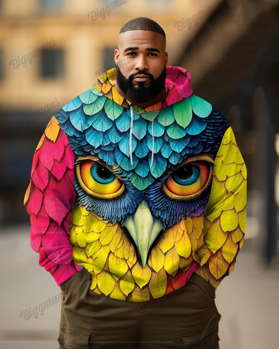 Big & Tall Graphic Hoodie Sweatpants Set for big men view 2