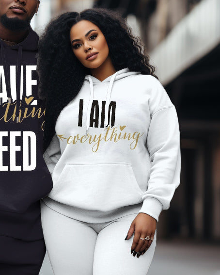 Big & Tall Graphic Streetwear Hoodie Sweatpants Set for big men view 3