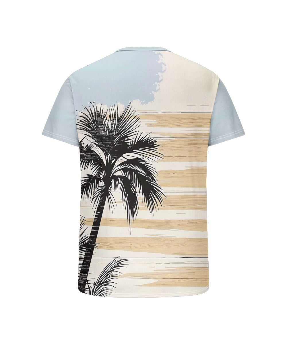 Big & Tall Blue Hawaiian Striped T-Shirt for big men view 5