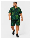 Big & Tall Graphic T-Shirt Shorts Set for big men view 1