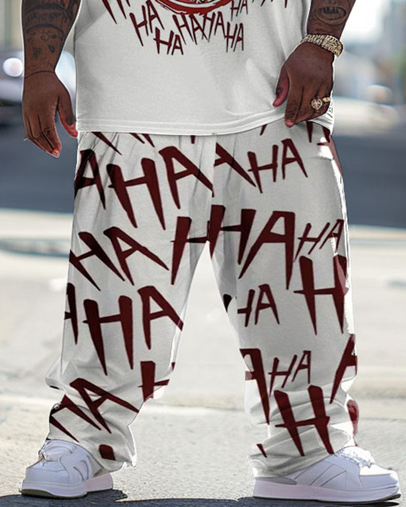 Big & Tall Graphic Streetwear T-Shirt Pants Set for big men view 3
