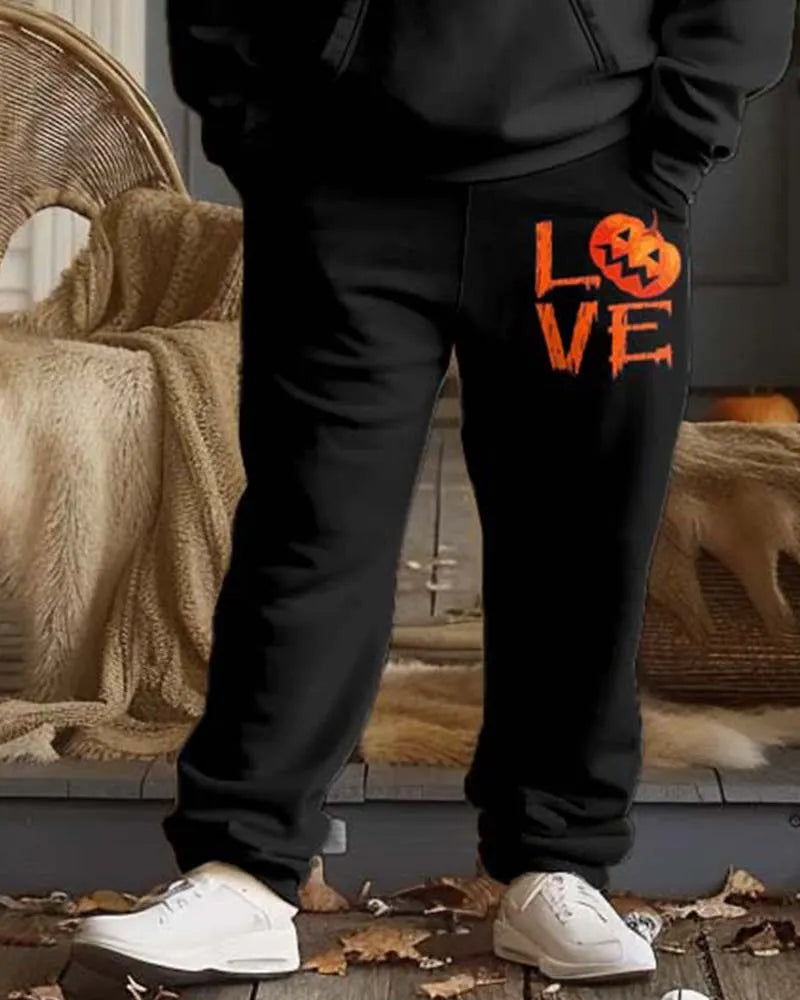 Big & Tall Graphic Hoodie Sweatpants Set for big men view 3