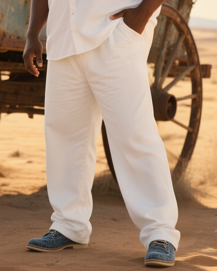Big & Tall Western T-Shirt Pants Set for big men view 3