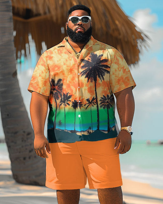 Big & Tall Hawaiian Graphic Jeans for big men view 1